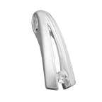Vedhæng 20,5x7mm med Zirconia Frosted Silver 925
