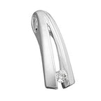 Vedhæng 20,5x7mm med Zirconia Frosted Silver 925