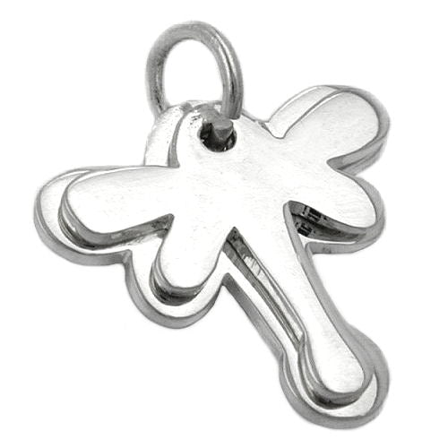 Vedhæng 17x17mm Dobbelt Butterfly Shiny Silver 925