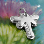 Vedhæng 17x17mm Dobbelt Butterfly Shiny Silver 925