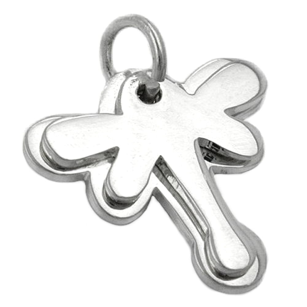 Vedhæng 17x17mm Dobbelt Butterfly Shiny Silver 925