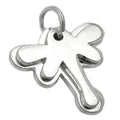 Vedhæng 17x17mm Dobbelt Butterfly Shiny Silver 925