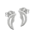Ørestikker 12x5mm halvmåne med ansigt skinnende sølv 925