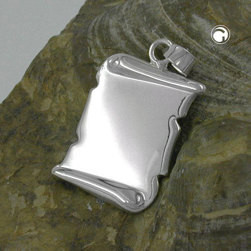 Hængende Dokumentrulle 22x15mm Blank Sølv 925