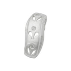 Hængende 19x8mm åbent værk 3xCubic Zirconias sølv 925