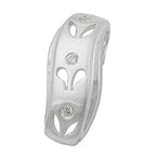 Hængende 19x8mm åbent værk 3xCubic Zirconias sølv 925