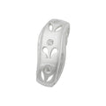 Hængende 19x8mm åbent værk 3xCubic Zirconias sølv 925