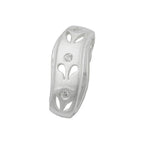 Hængende 19x8mm åbent værk 3xCubic Zirconias sølv 925