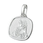 Vedhæng 16x15mm Maria med barnet Jesus Skinnende sølv 925