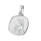 Vedhæng 16x15mm Maria med barnet Jesus Skinnende sølv 925