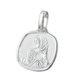 Vedhæng 16x15mm Maria med barnet Jesus Skinnende sølv 925