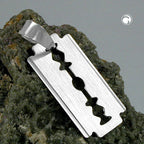 Hængende 30x15mm Razor Blade matt-blank Sølv 925