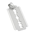 Hængende 30x15mm Razor Blade matt-blank Sølv 925