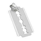 Hængende 30x15mm Razor Blade matt-blank Sølv 925