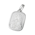 Vedhæng 21x15mm Maria med barnet Jesus Sølv 925