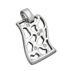 Vedhæng 24x15mm med zirkonier, skinnende rhodiumbelagt sølv 925
