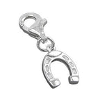 Vedhæng 9x8mm Charm Hestesko Blank Sølv 925