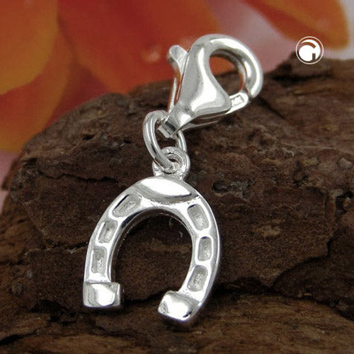 Vedhæng 9x8mm Charm Hestesko Blank Sølv 925