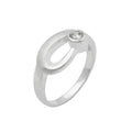 Ring 9mm Zirkonia indfattet mat-blankt Sølv 925