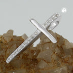 Vedhæng 25x14mm kors med kubisk zirkonia sølv 925
