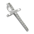 Vedhæng 25x14mm kors med kubisk zirkonia sølv 925