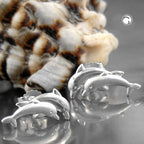 Ørestikker 11x5mm Dolphin Fairy Matte Blank Sølv 925