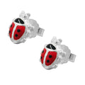Ørestikker 8x7mm børneørering Ladybug Sølv 925