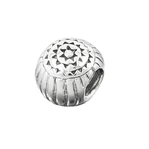 Vedhæng 10x8mm perlebesætning Antik Spidset Rhodiumbelagt Sølv 925