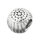 Vedhæng 10x8mm perlebesætning Antik Spidset Rhodiumbelagt Sølv 925