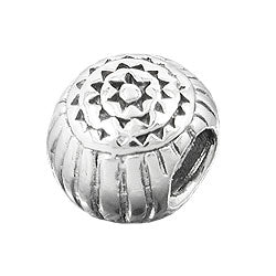 Vedhæng 10x8mm perlebesætning Antik Spidset Rhodiumbelagt Sølv 925