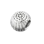 Vedhæng 10x8mm perlebesætning Antik Spidset Rhodiumbelagt Sølv 925