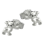 Ørestikker 6x5mm børneøreringe Kat Matt Blank Sølv 925