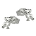 Ørestikker 6x5mm børneøreringe Kat Matt Blank Sølv 925