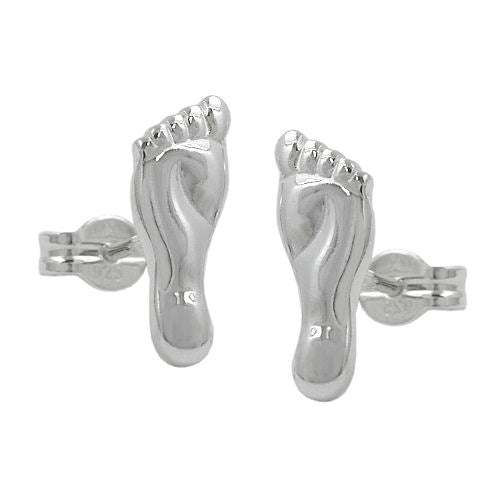 Ørestikker 11x4mm Fod Skinnende Sølv 925
