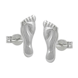 Ørestikker 11x4mm Fod Skinnende Sølv 925