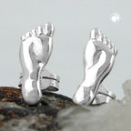 Ørestikker 11x4mm Fod Skinnende Sølv 925