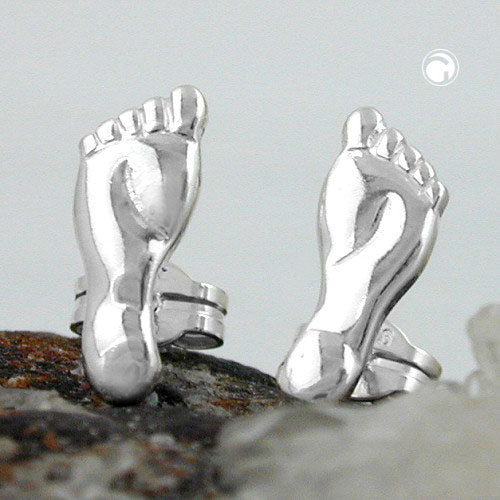Ørestikker 11x4mm Fod Skinnende Sølv 925