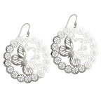 Øreledninger 65x50mm Butterfly Silver 925