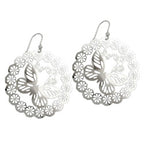 Øreledninger 65x50mm Butterfly Silver 925