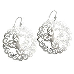 Øreledninger 65x50mm Butterfly Silver 925