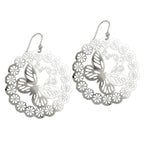 Øreledninger 65x50mm Butterfly Silver 925