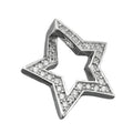 Vedhæng 20 mm stjerne med zirkonia rhodiumbelagt sølv 925