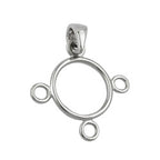 Vedhæng 21mm til charm vedhæng skinnende rhodium belagt sølv 925
