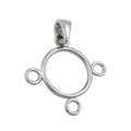 Vedhæng 21mm til charm vedhæng skinnende rhodium belagt sølv 925