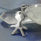 Vedhæng 19x13mm Charm Boy Shiny Rhodium Plated Silver 925