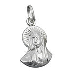 Vedhæng 16x11mm Mary Praying Skinnende Sølv 925