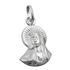 Vedhæng 16x11mm Mary Praying Skinnende Sølv 925