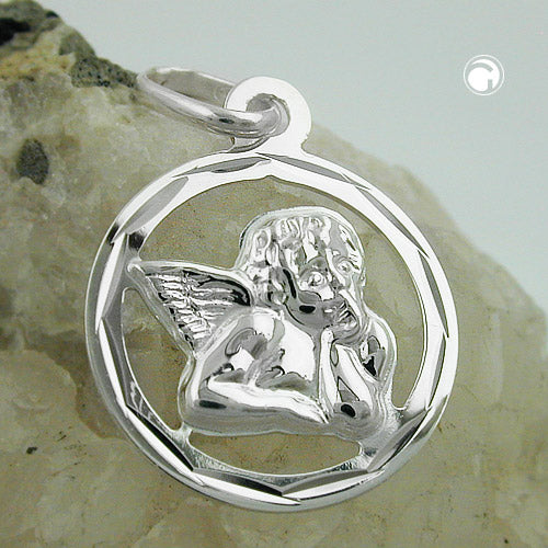 Pendler 15mm Angel Glossy, sølv 925
