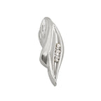 Vedhæng 20x6mm Cubic Zirconia mat blank sølv 925