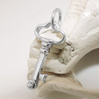 Vedhæng 21x10mm skål med zirkonia skinnende sølv 925